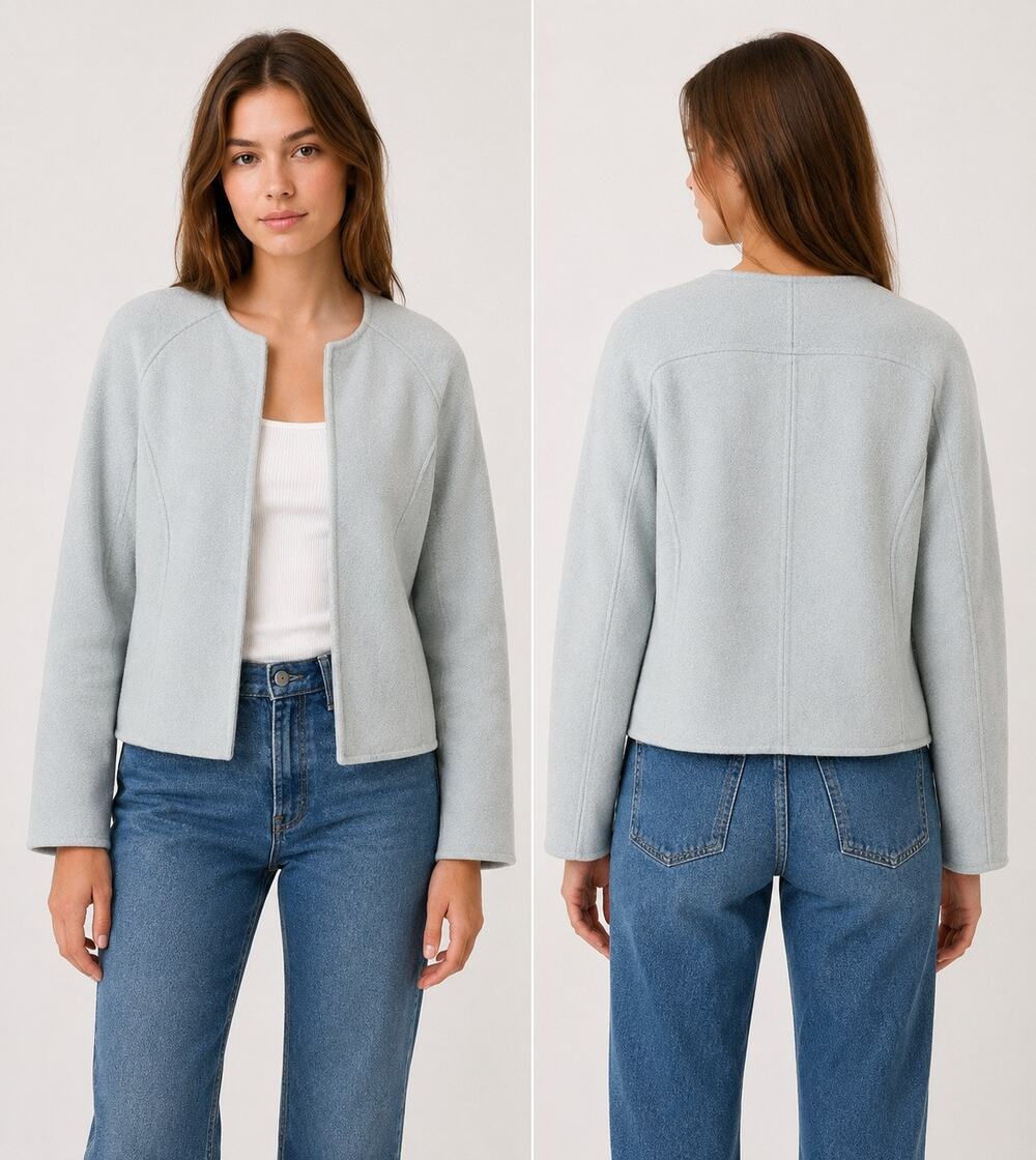 Linda Allard Ellen Tracy 100% Wool Jacket Size 2 90's minimalist